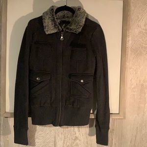 BNWOT Guess Jeans grey zip up jacket. AMAZING Soft